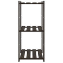 opbevaringsreol 3 hylder 60x38x90 cm massivt fyrretræ sort