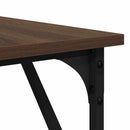 skrivebord 149x149x75 cm konstrueret træ brun egetræsfarve