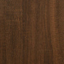 skrivebord 149x149x75 cm konstrueret træ brun egetræsfarve