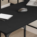 skrivebord 139x139x75 cm konstrueret træ sort