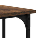 skrivebord 139x139x75 cm konstrueret træ røget egetræsfarve