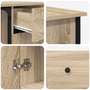skrivebord 141x141x75 cm konstrueret træ sonoma-eg