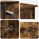 skrivebord 141x141x75 cm konstrueret træ røget egetræsfarve