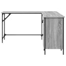 skrivebord 141x141x75 cm konstrueret træ grå sonoma-eg