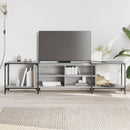 tv-bord 203x37x50 cm konstrueret træ grå sonoma-eg