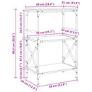 bogreol med 3 hylder 59x35x90,5 cm konstrueret træ sort