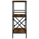 bogreol med 3 hylder 59x35x90,5 cm konstrueret træ røget eg