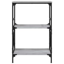 bogreol 4 hylder 59x35x90,5 cm konstrueret træ grå sonoma-eg