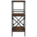 bogreol med 3 hylder 59x35x90,5 cm konstrueret træ brun eg