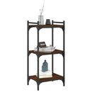 bogreol 3 hylder 40x30x86 cm konstrueret træ brun