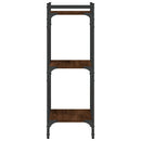 bogreol 3 hylder 40x30x86 cm konstrueret træ brun