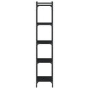 bogreol med 5 hylder 40x30x154 cm konstrueret træ sort