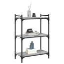 bogreol 60x30x86 cm 3 hylder konstrueret træ grå sonoma-eg