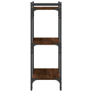 bogreol 60x30x86 cm 3 hylder konstrueret træ brunt eg