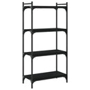 bogreol med 4 hylder 60x30x120 cm konstrueret træ sort