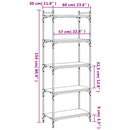 bogreol 5 hylder 60x30x154 cm konstrueret træ brunt eg