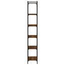 bogreol 6 hylder 60x30x188 cm konstrueret træ brunt eg