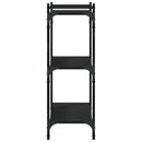 bogreol med 3 hylder 80x30x86 cm konstrueret træ sort