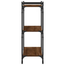 bogreol 3 hylder 80x30x86 cm konstrueret træ brun