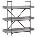 bogreol 3 hylder 100x33x108,5 cm konstrueret træ grå sonoma-eg
