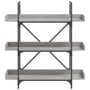 bogreol 3 hylder 100x33x108,5 cm konstrueret træ grå sonoma-eg
