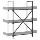 bogreol 3 hylder 100x33x108,5 cm konstrueret træ grå sonoma-eg
