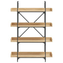 bogreol med 4 hylder 100x33x145,5 cm konstrueret træ sonoma-eg