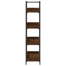 bogreol med 4 hylder 100x33x145,5 cm konstrueret træ brunt eg