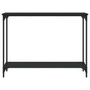 konsolbord 101x30,5x75 cm konstrueret træ sort