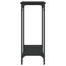 konsolbord 101x30,5x75 cm konstrueret træ sort