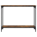 konsolbord 101x30,5x75 cm konstrueret træ røget egetræsfarve