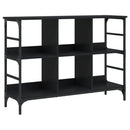 reol 102x32x73,5 cm konstrueret træ sort