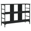 reol 102x32x73,5 cm konstrueret træ sort
