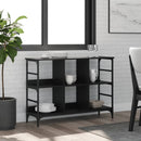 reol 102x32x73,5 cm konstrueret træ sort
