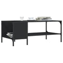 sofabord med stativ 100x51x40 cm konstrueret træ sort