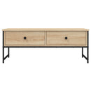 sofabord 101x49x39,5 cm konstrueret træ sonoma-eg