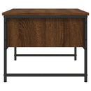 sofabord 101x49x39,5 cm konstrueret træ brun egetræsfarve