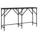 konsolbord 140x29x75 cm konstrueret træ sort