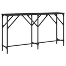 konsolbord 140x29x75 cm konstrueret træ sort