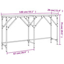 konsolbord 140x29x75 cm konstrueret træ sort
