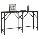 konsolbord 140x29x75 cm konstrueret træ sort