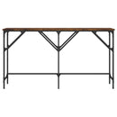 konsolbord 140x29x75 cm konstrueret træ røget egetræsfarve