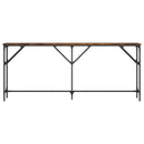 konsolbord 180x23x75 cm konstrueret træ røget egetræsfarve