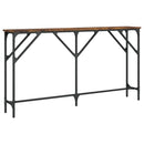 konsolbord 140x23x75 cm konstrueret træ røget egetræsfarve