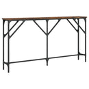 konsolbord 140x23x75 cm konstrueret træ røget egetræsfarve