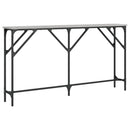 konsolbord 140x23x75 cm konstrueret træ grå sonoma-eg
