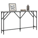 konsolbord 140x23x75 cm konstrueret træ grå sonoma-eg