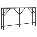 konsolbord 140x23x75 cm konstrueret træ grå sonoma-eg