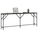 konsolbord 200x29x75 cm konstrueret træ sort