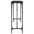 konsolbord 200x29x75 cm konstrueret træ sort